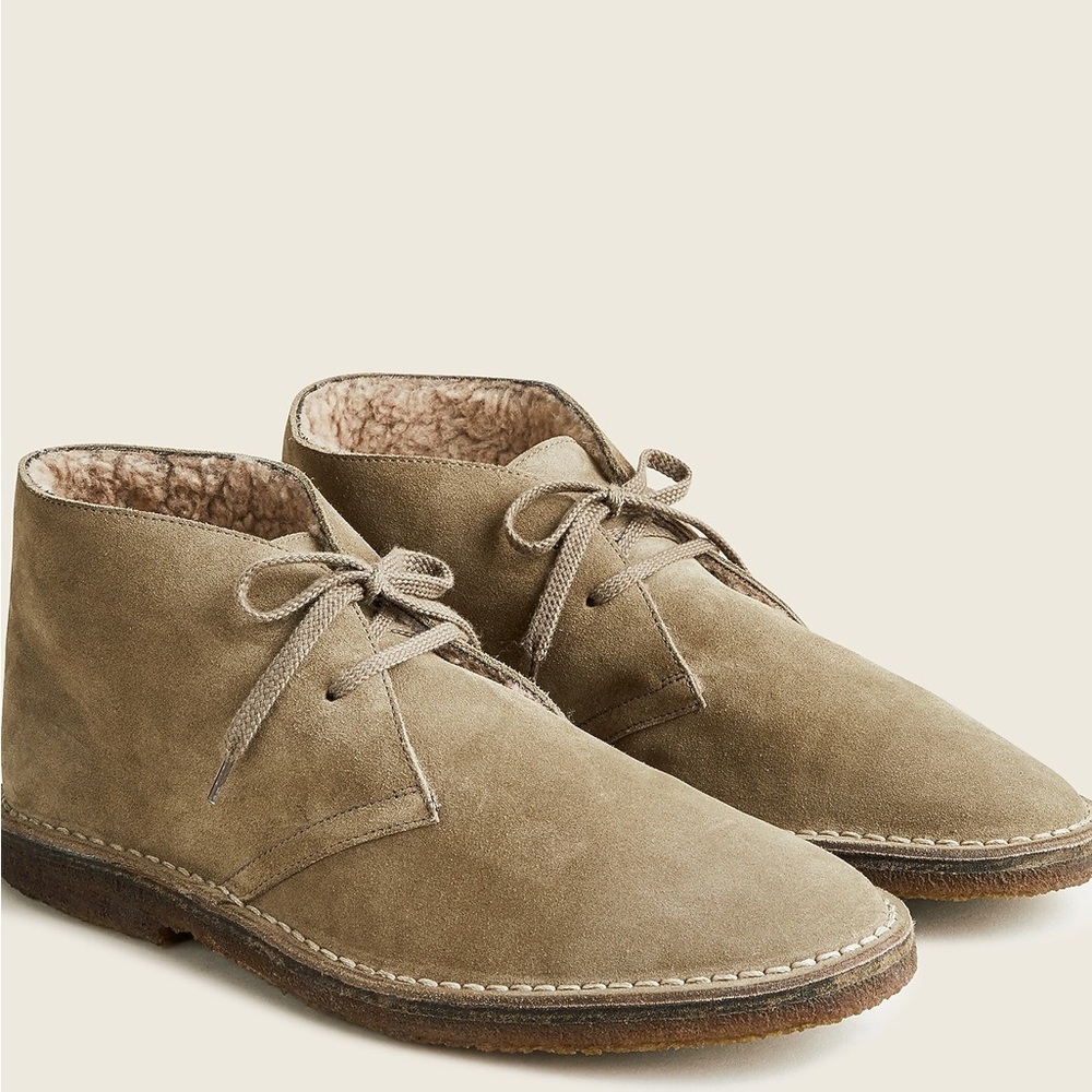 J Crew MacAlister shearling-lined suede boots BC010